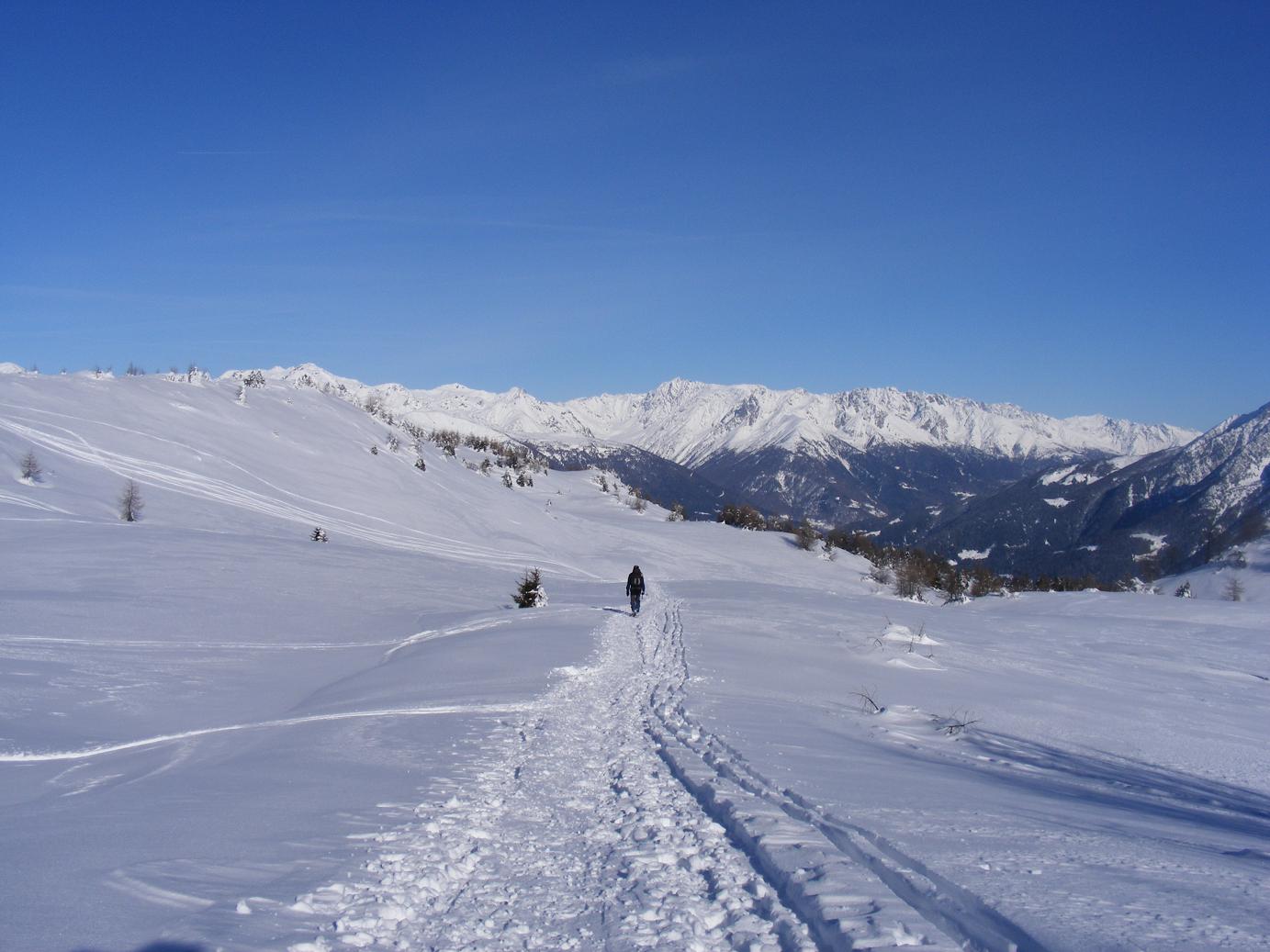 Con le ciaspole sul Piz Tri